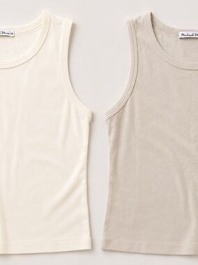 Michael Stars Tank Bundle Cream & Taupe